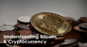 coins with cryptocurrency logos